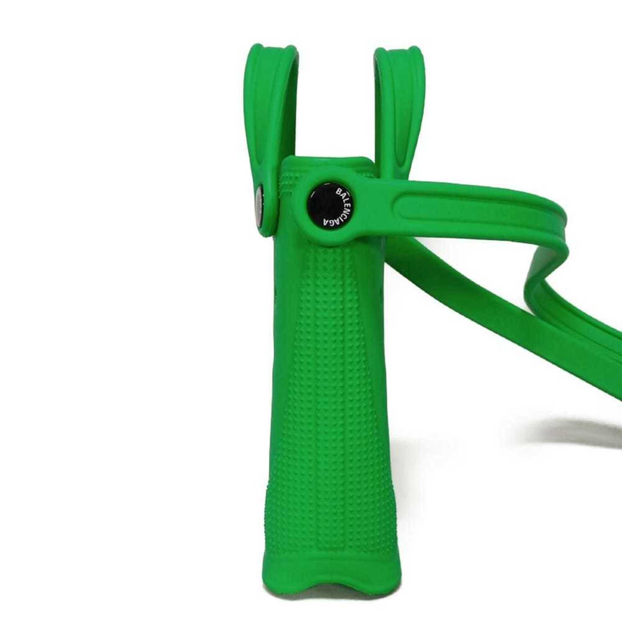 Balenciaga Green Rubber Pochette Shoulder