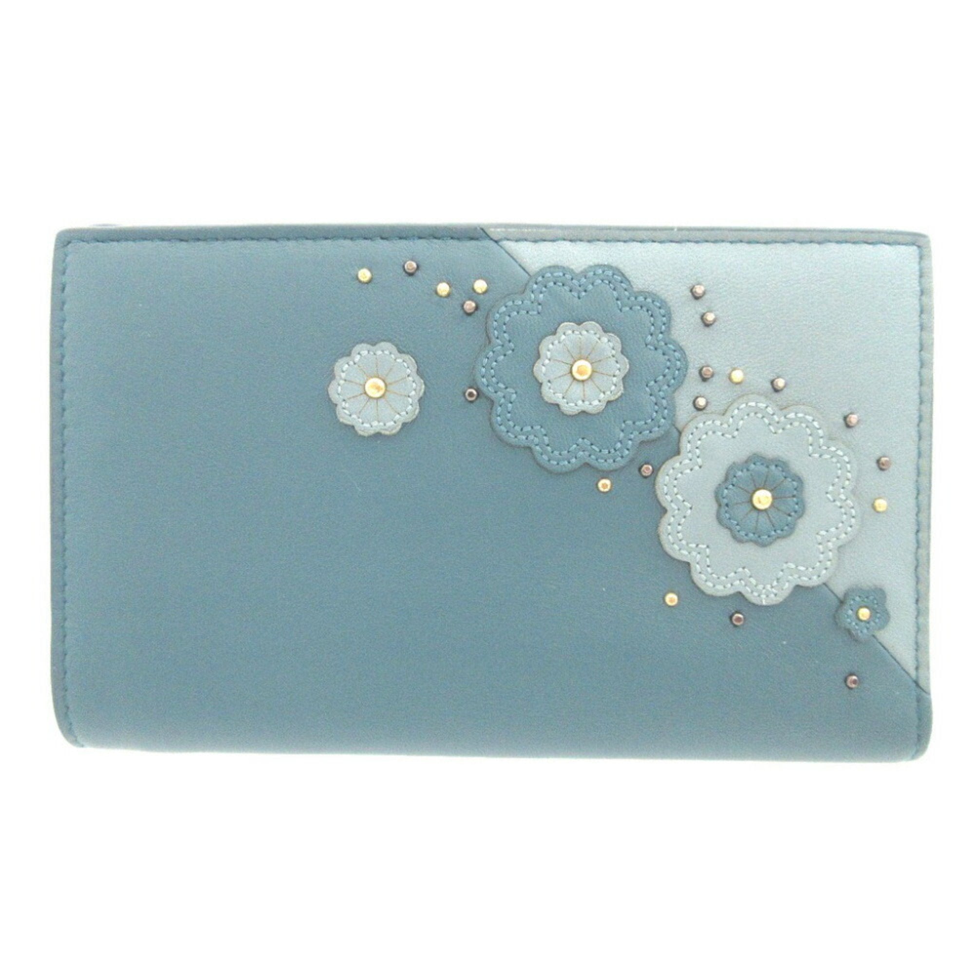 Bottega Veneta Blue Leather Wallet (Bi-Fold)