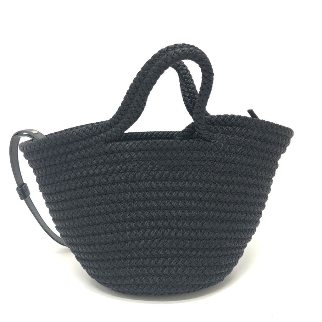 Balenciaga Black Nylon Leather Basket Shoulder