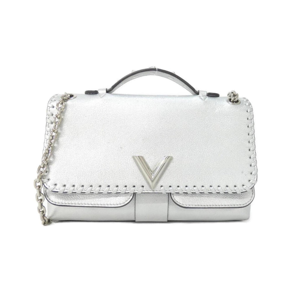 Louis Vuitton Silver Leather Handbag Shoulder Bag