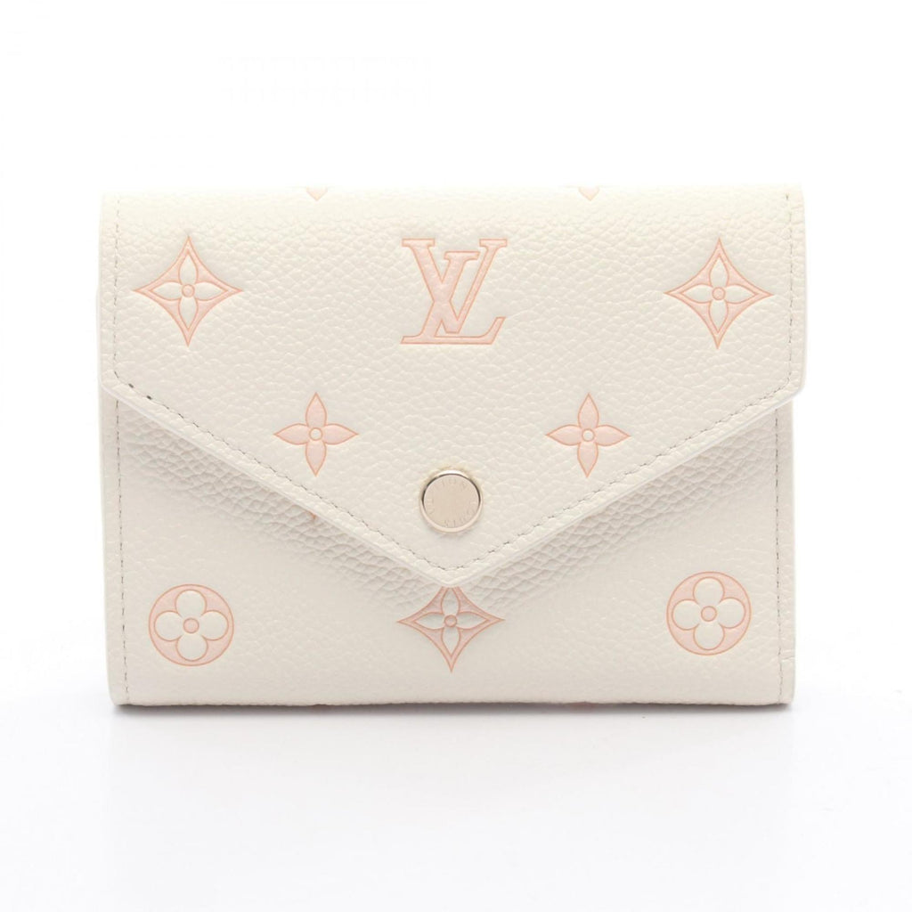 Louis Vuitton Peach Pink White Monogram Empreinte Wallet (Tri-Fold)