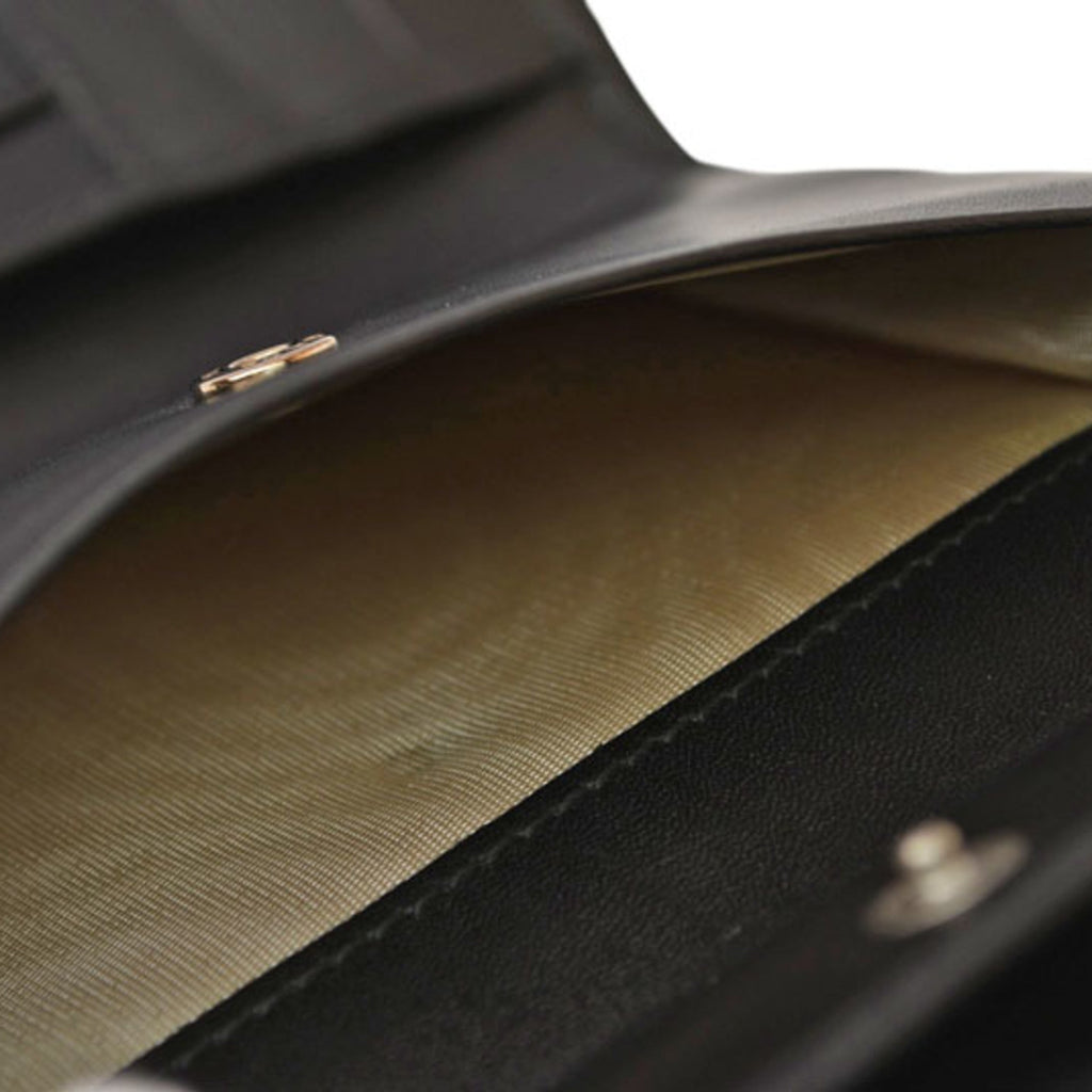 Prada Beige Black Canvas Wallet (Tri-Fold)