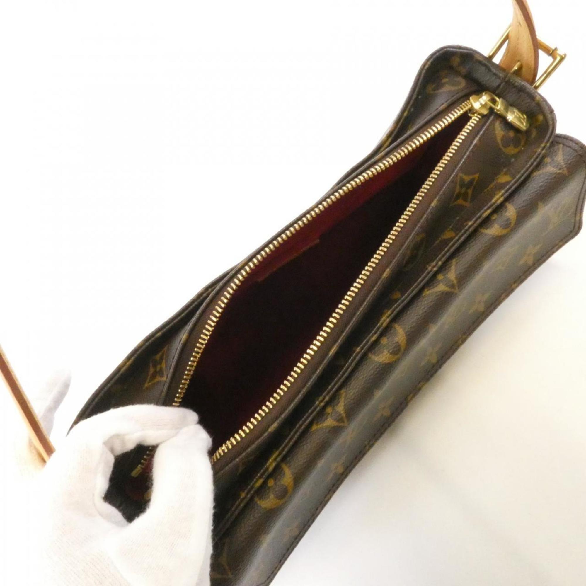 Louis Vuitton Brown Coated Canvas Shoulder Bag