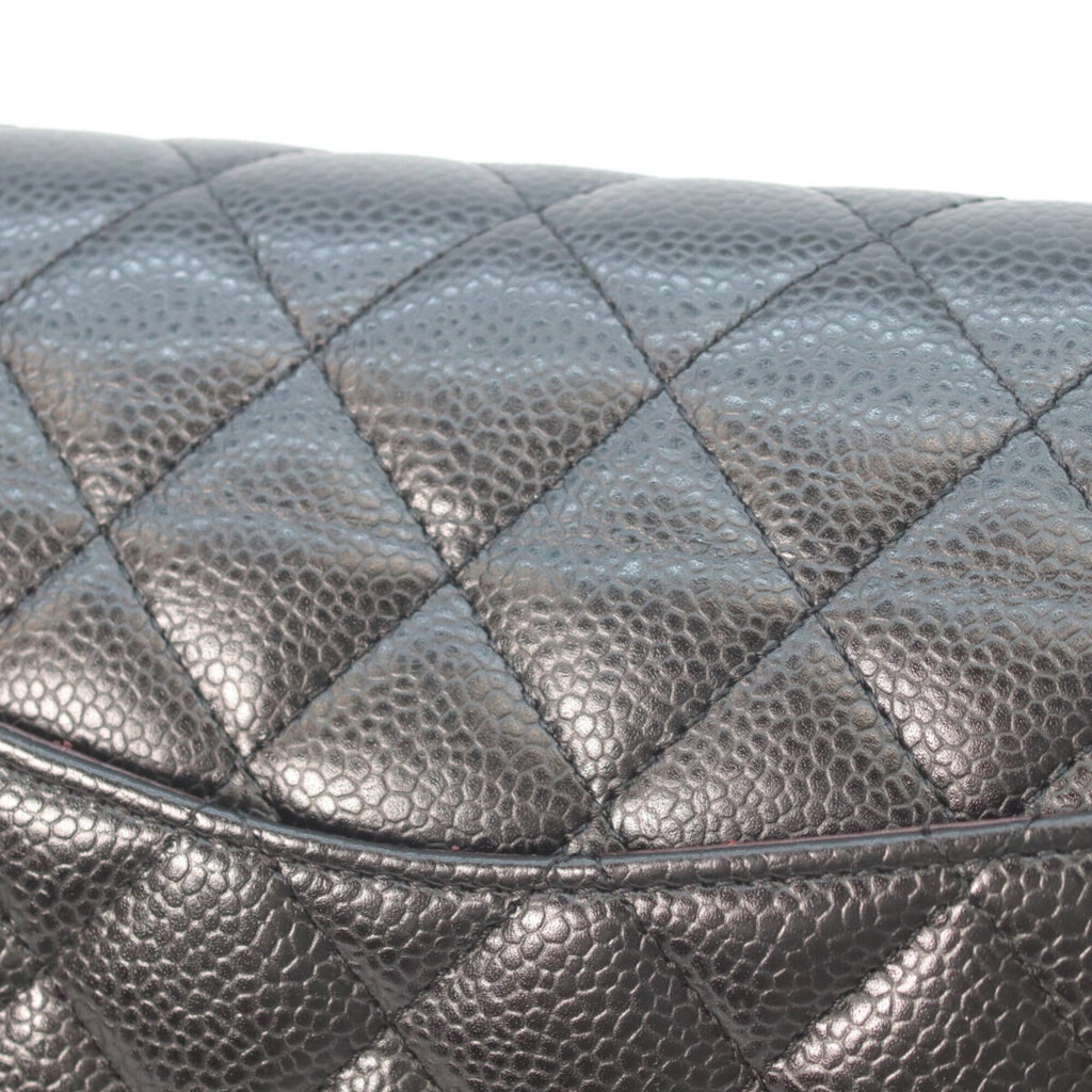 Chanel Matelasse Black Grained Calfskin Shoulder Bag