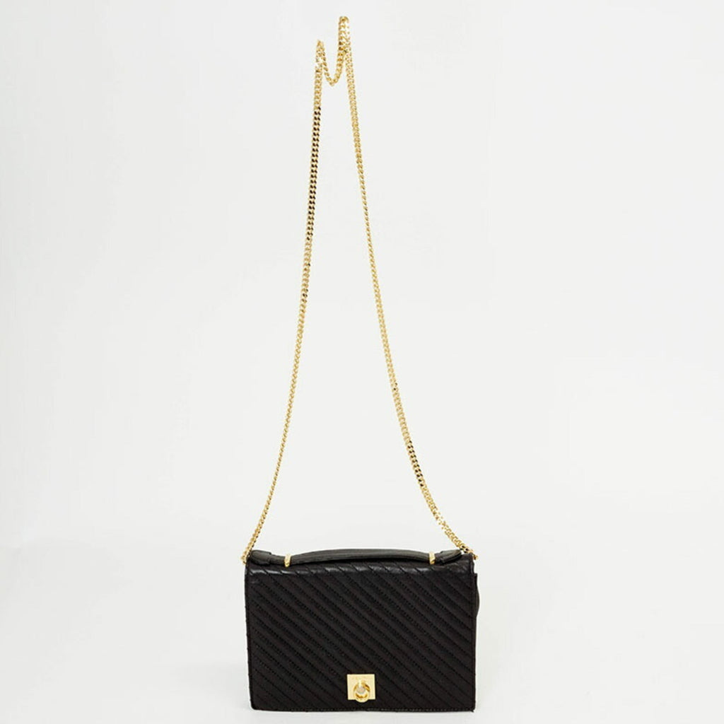 Celine Black Leather Shoulder Bag