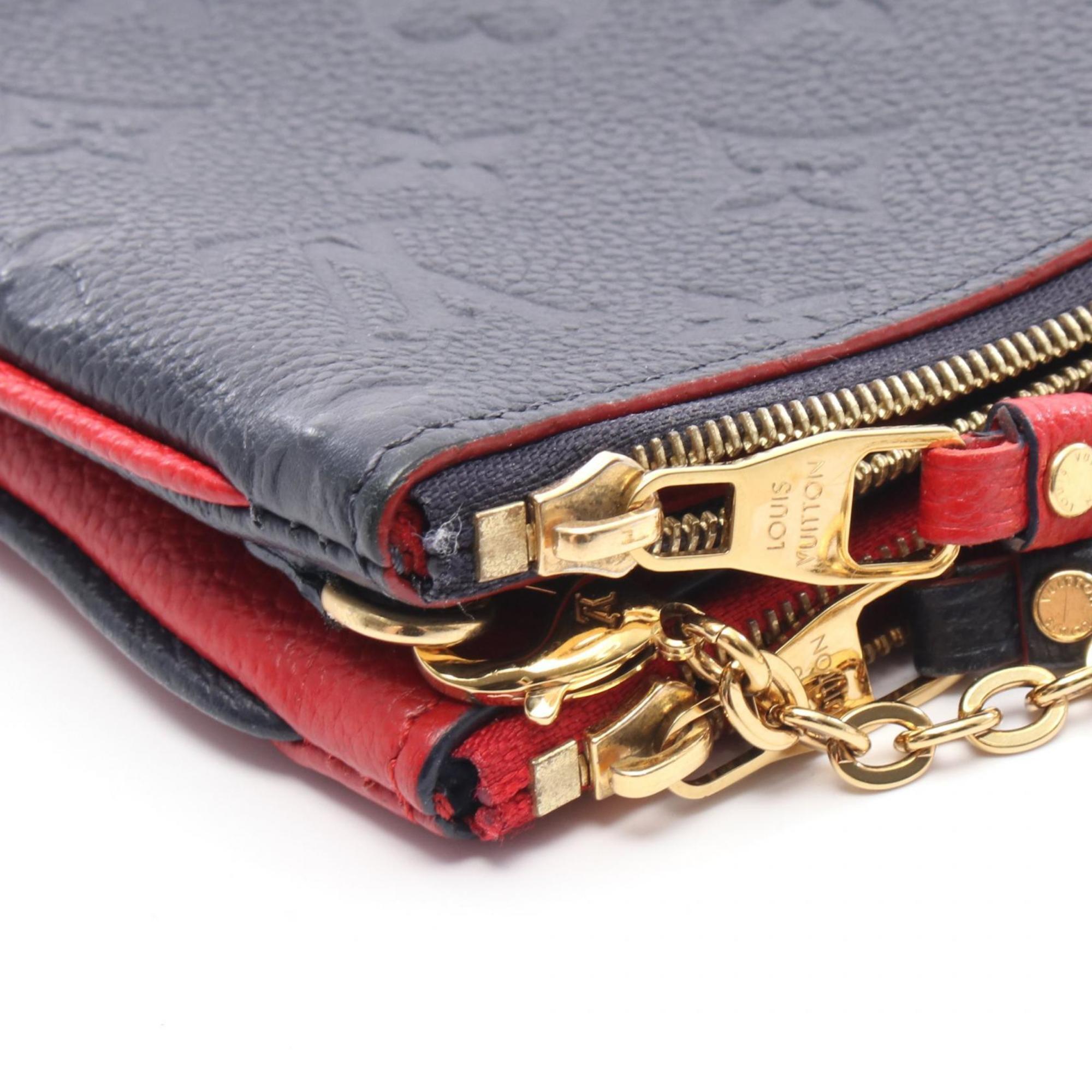 Louis Vuitton Monogram Empreinte Marine Rouge Navy Red Color Monogram Empreinte Pochette Shoulder Bag