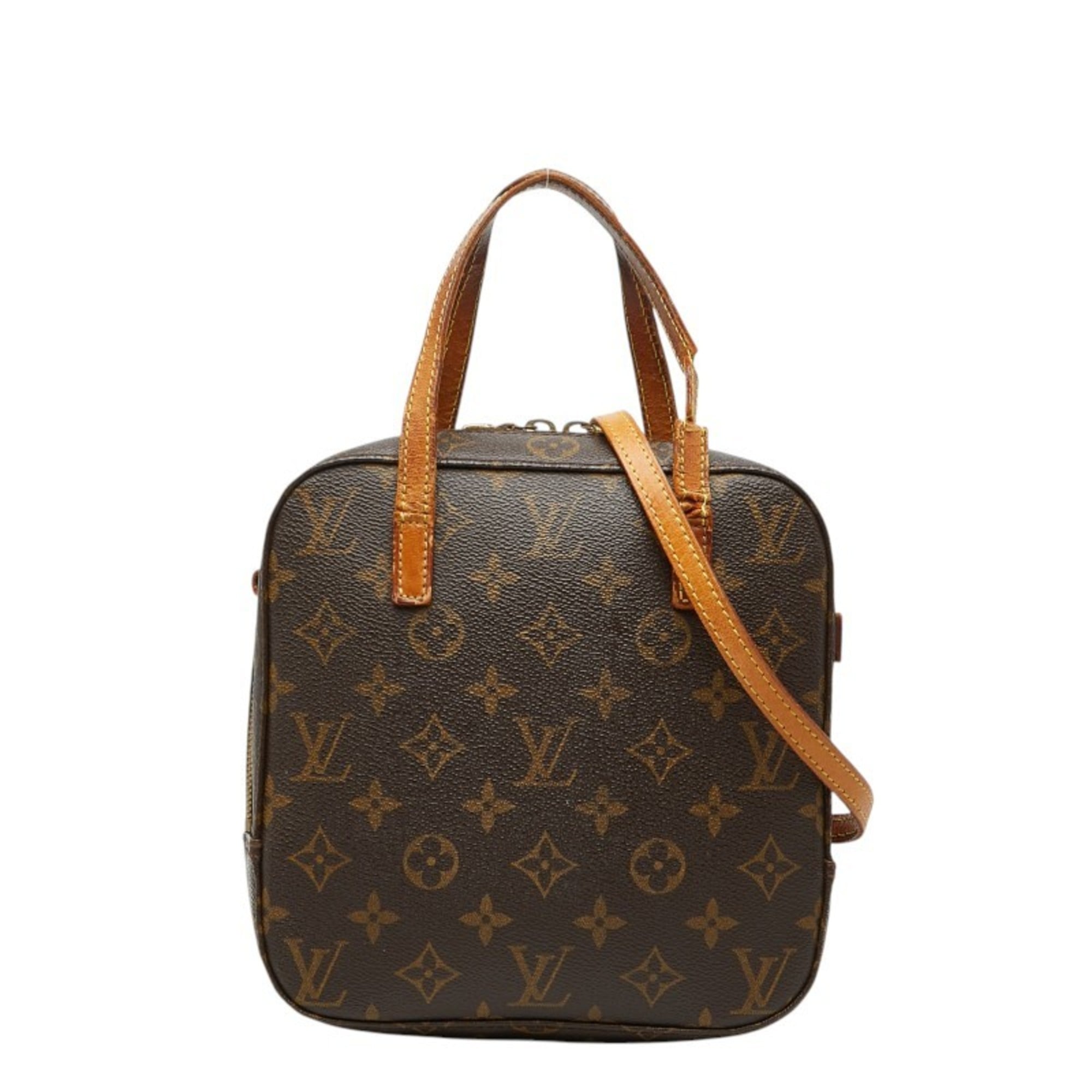 Louis Vuitton Brown Pvc Leather Handbag Shoulder Bag