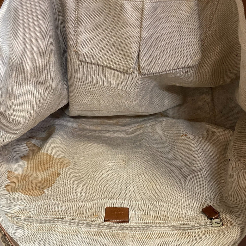 Gucci Brown Canvas Tote Bag (Pre-Owned)