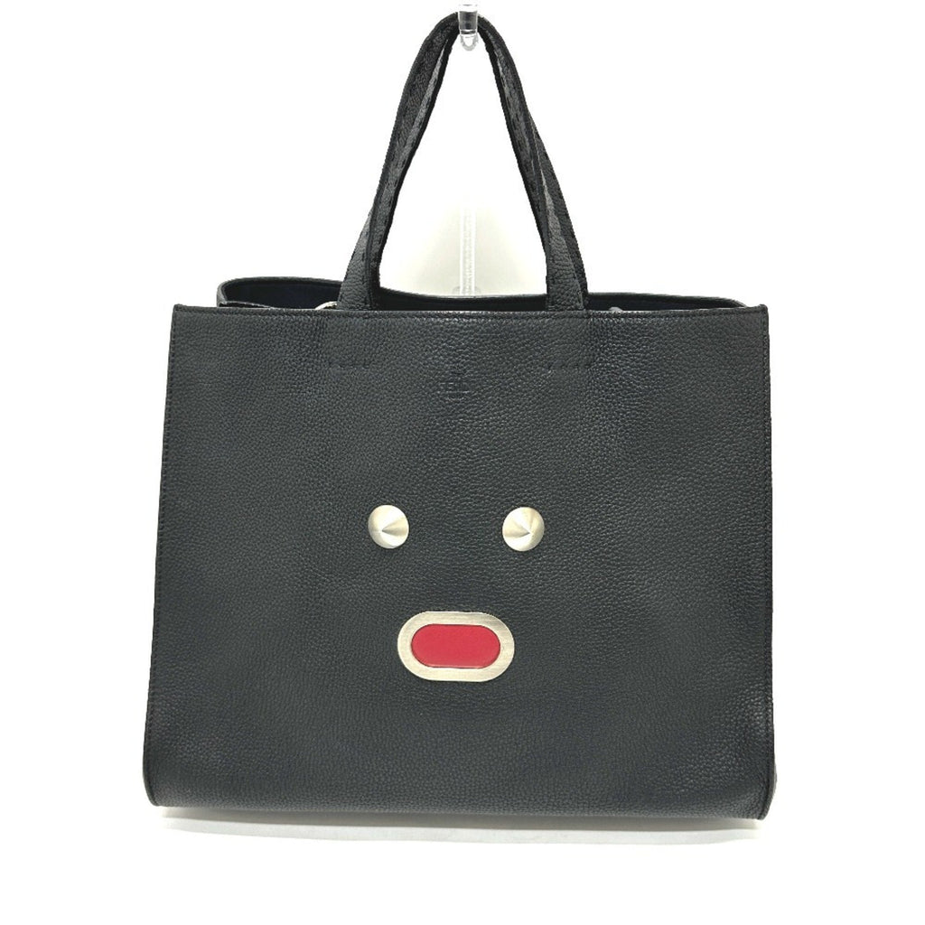 Fendi Selleria Black Leather Tote Bag