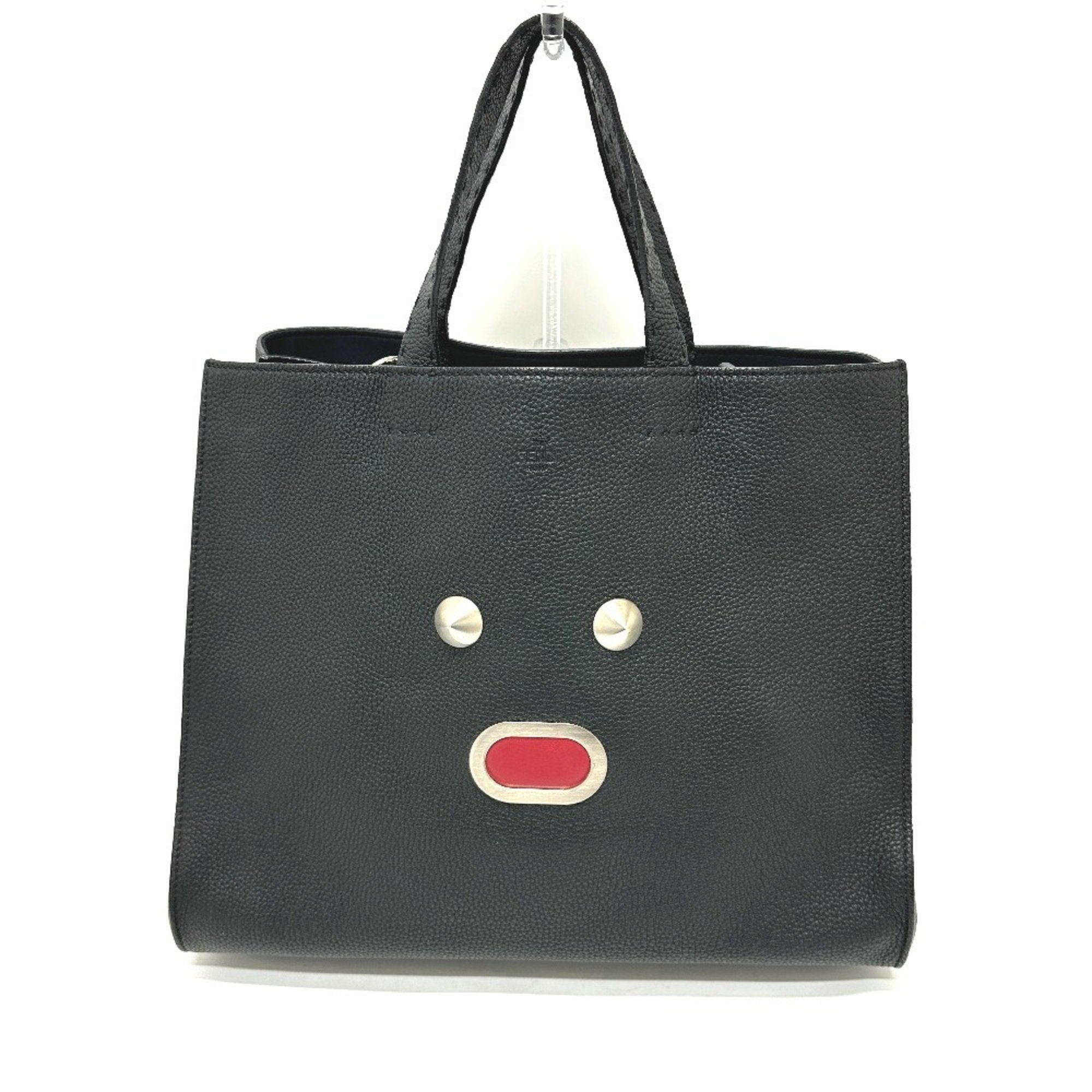 Fendi Selleria Black Leather Tote Bag