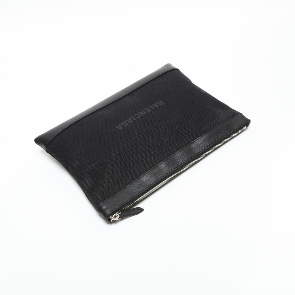 Balenciaga Black Canvas Clutch