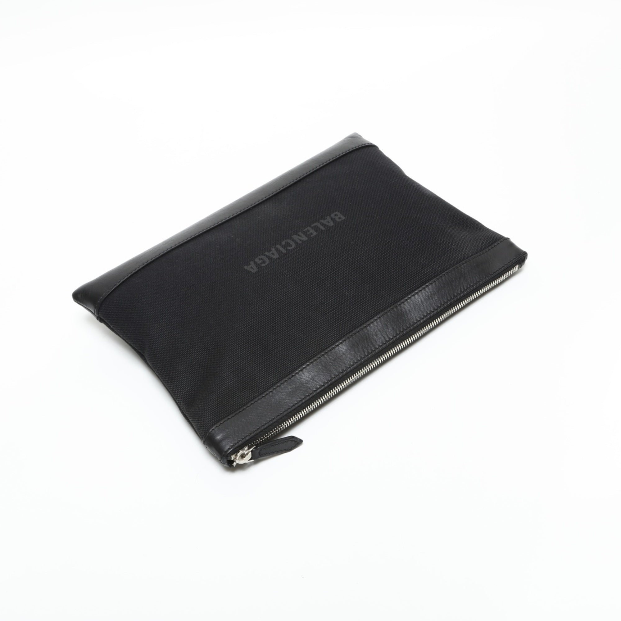 Balenciaga Black Canvas Clutch