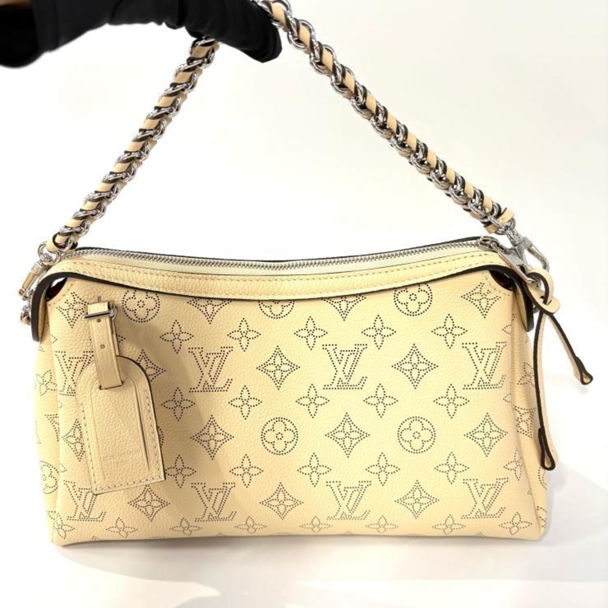 Louis Vuitton Beige Galle Mahina Leather Handbag Shoulder Bag