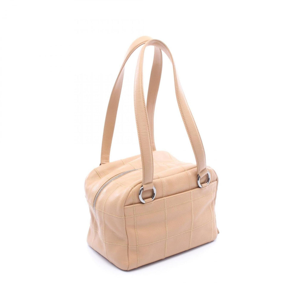 Chanel Chocolate Bar Beige Leather Handbag