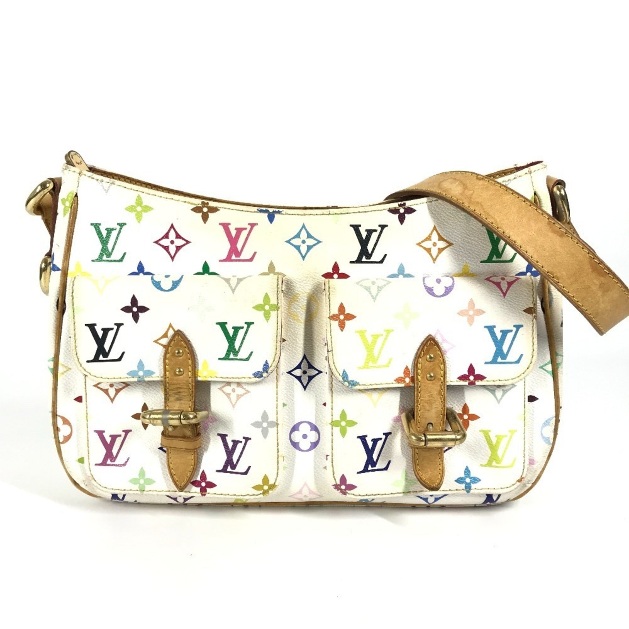 Louis Vuitton Blanc White Monogram Multicolore Shoulder Bag