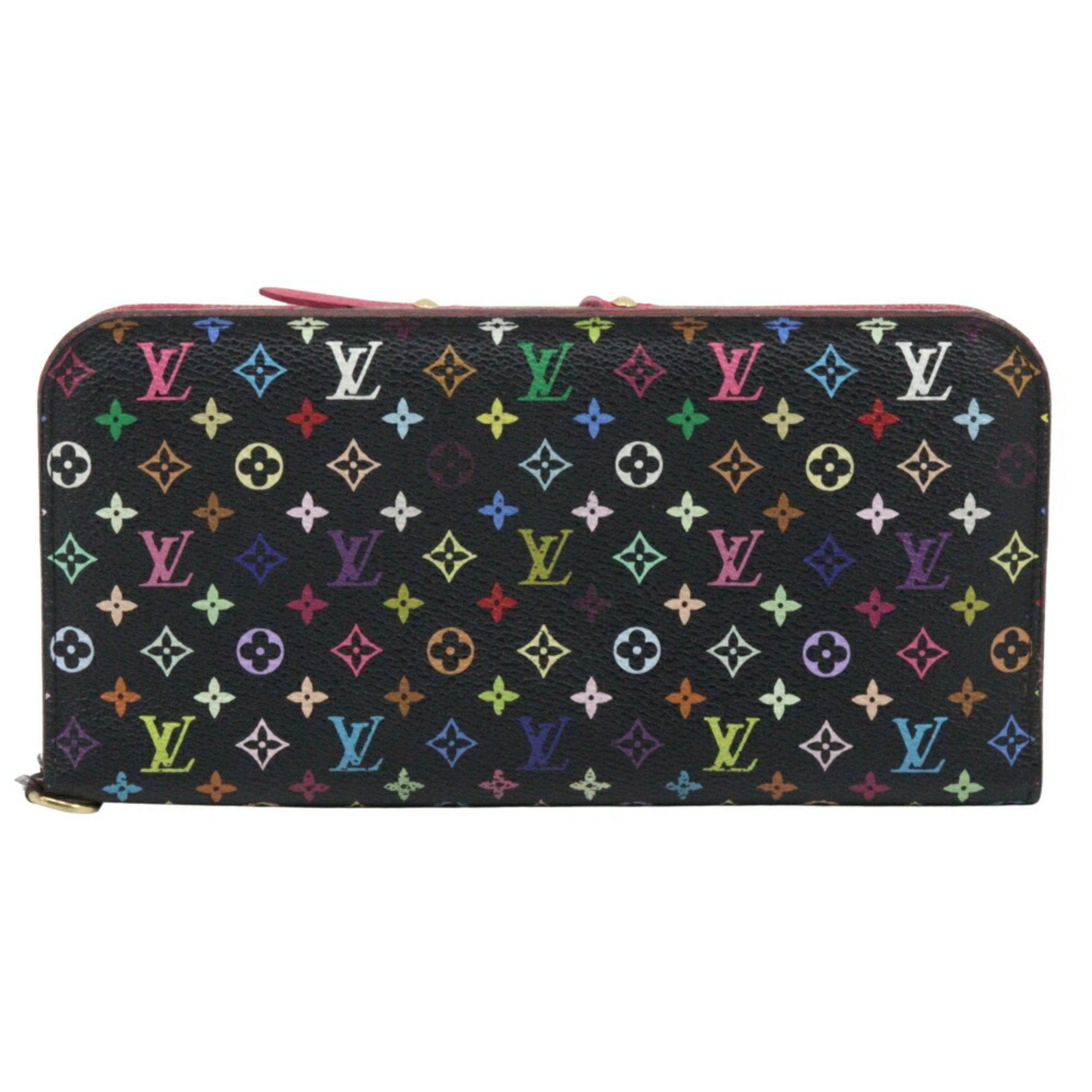 Louis Vuitton Monogram Multicolore Black Grenade Multi-Color Pink Monogram Multicolore Long Wallet