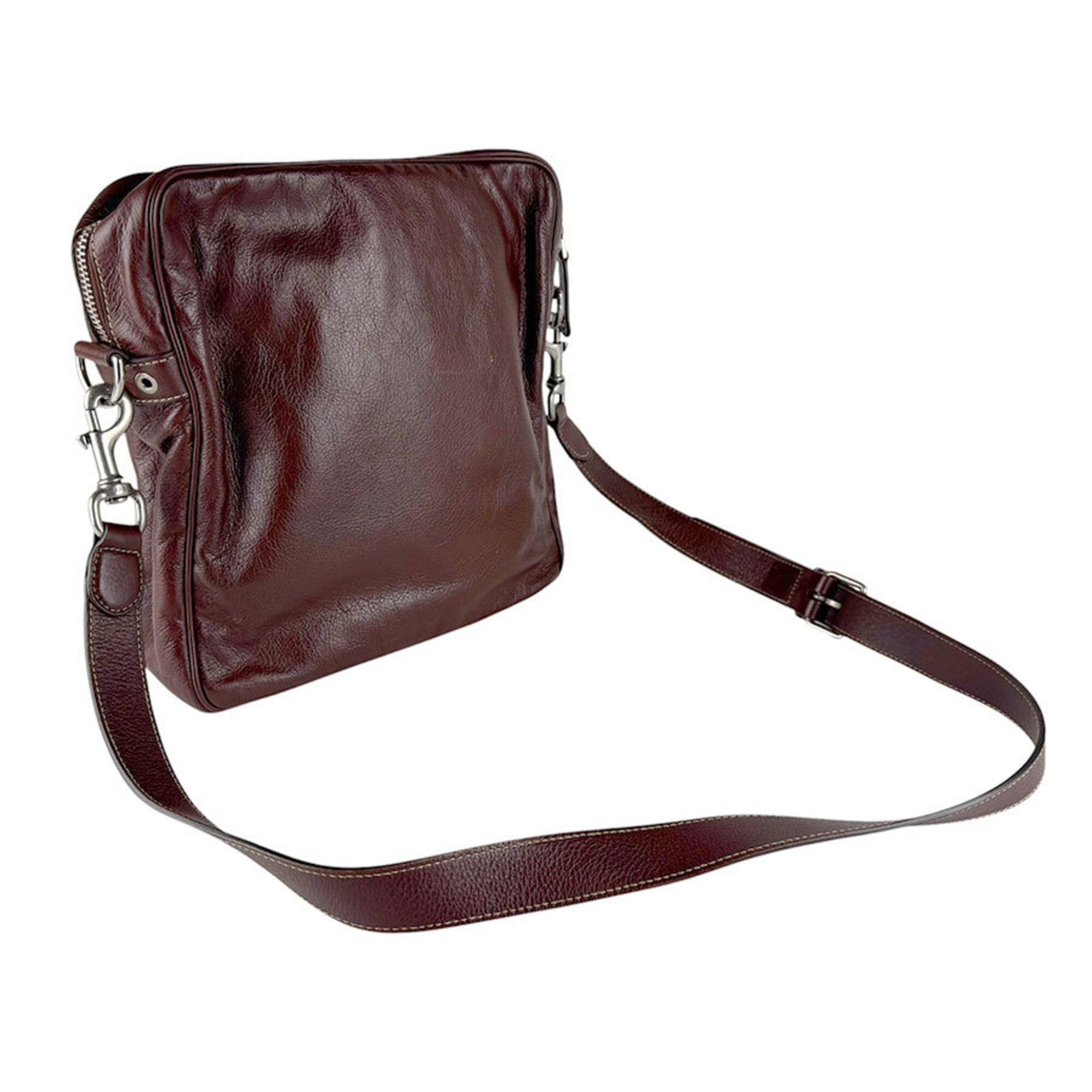 Gucci Brown Leather Shoulder Bag (Pre-Owned)