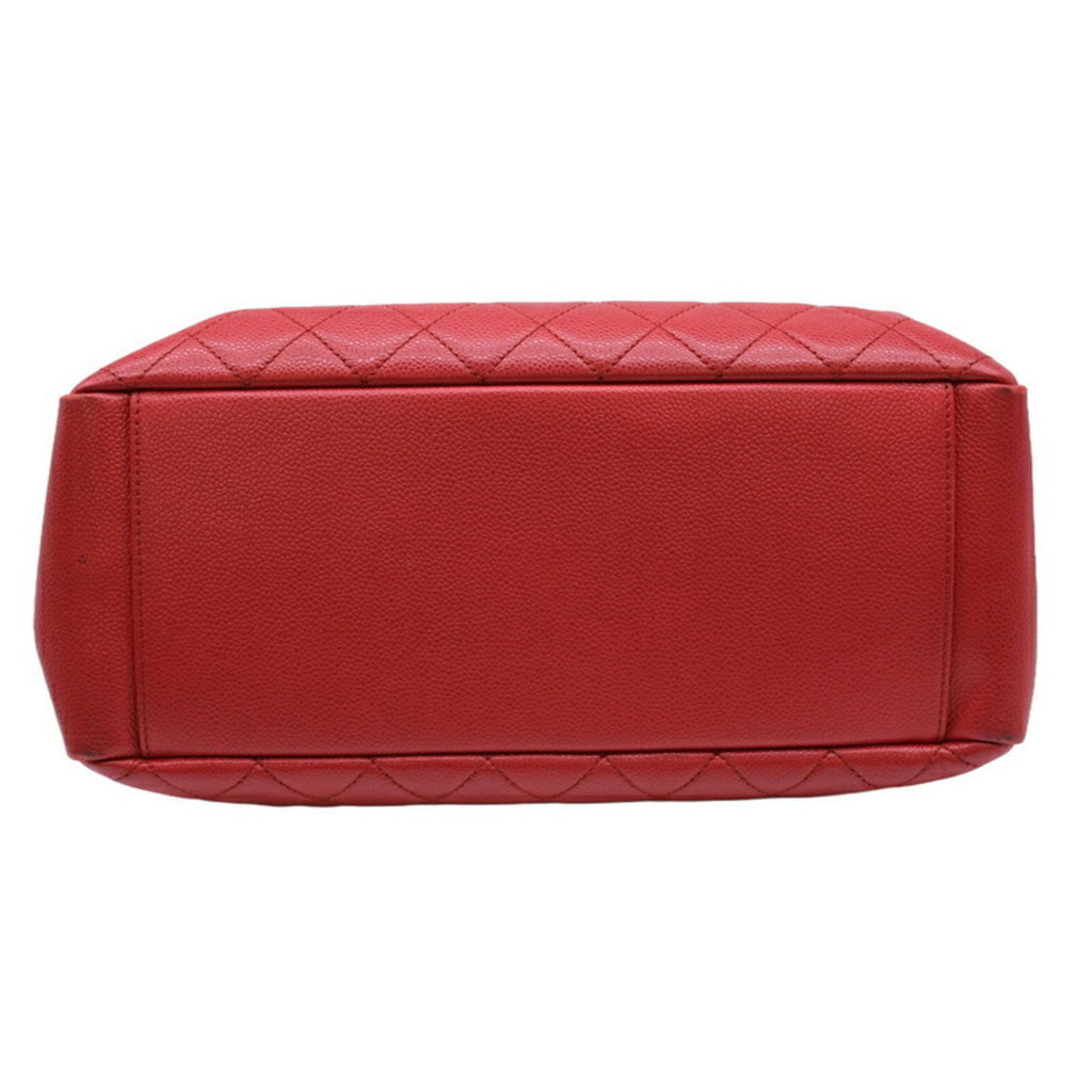 Chanel Red Color Caviar Leather Tote Bag