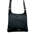 Prada Black Nylon Leather Shoulder Bag