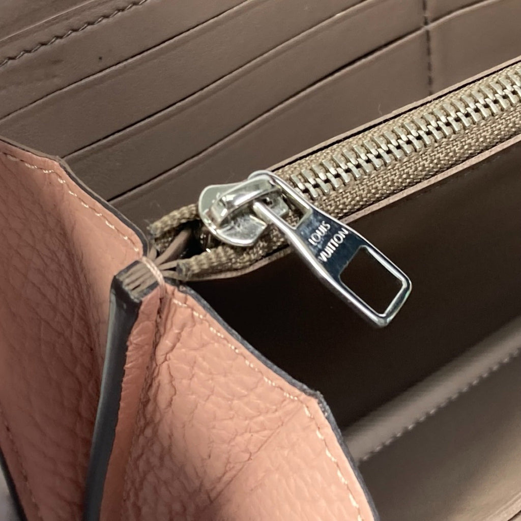 Louis Vuitton Pink Leather Long Wallet