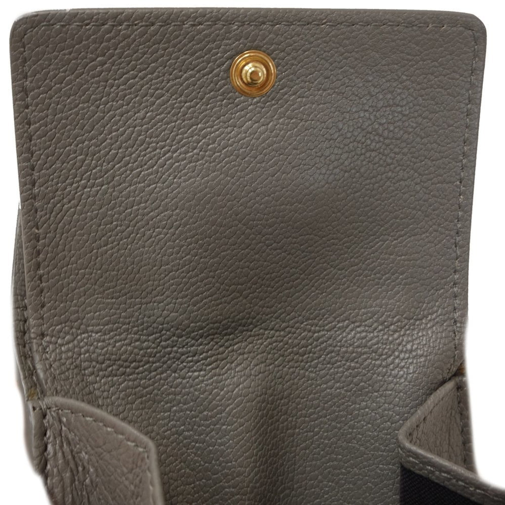 Balenciaga Gray Leather Wallet (Tri-Fold)
