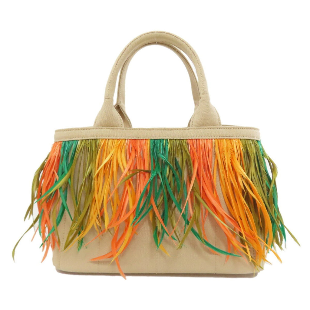 Prada Beige Canvas Handbag
