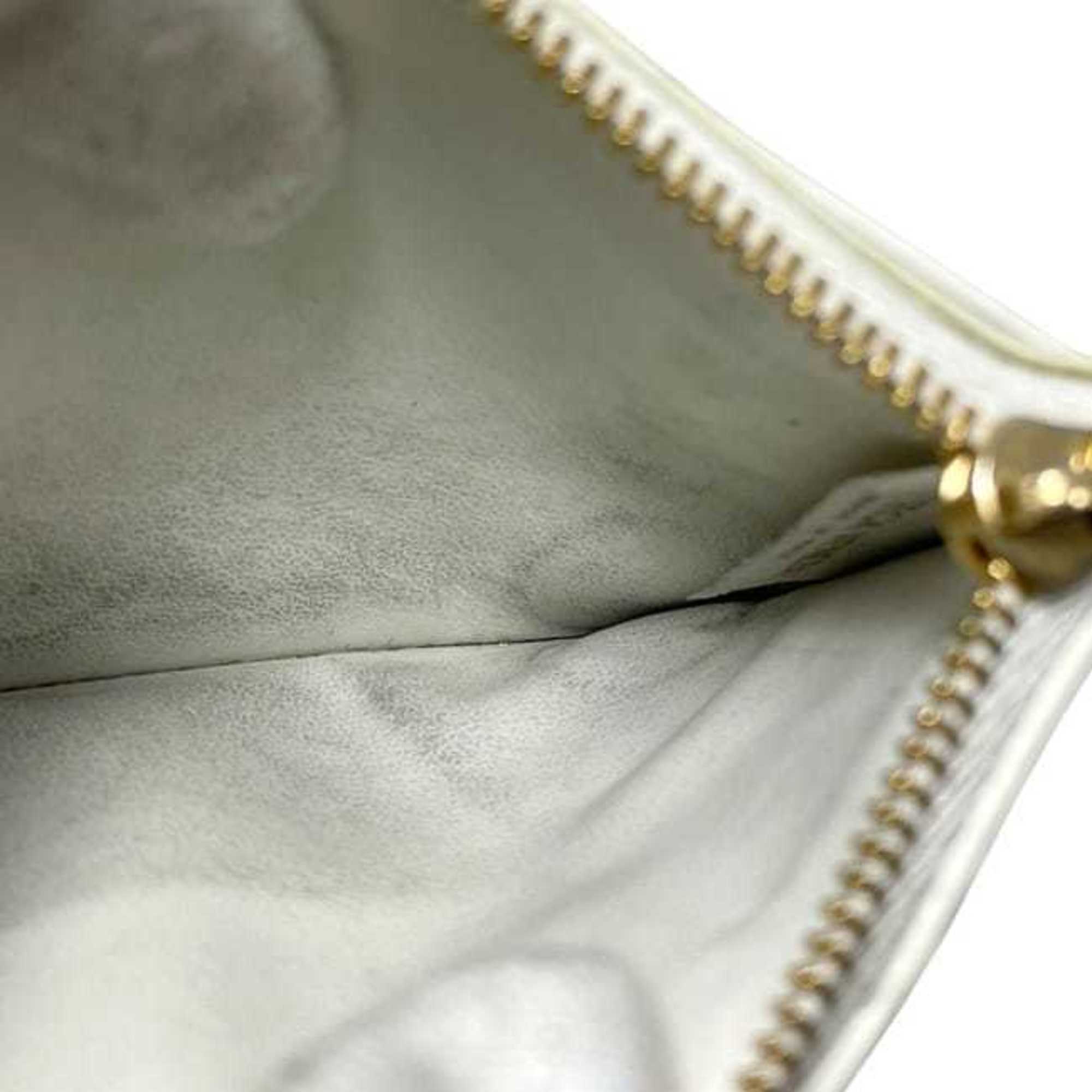 Bottega Veneta White Leather Coin Purse/Coin Case