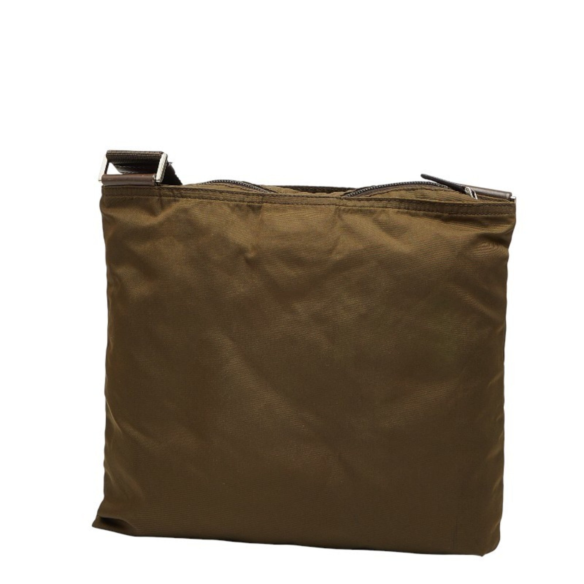 Prada Green Khaki Nylon Shoulder Bag