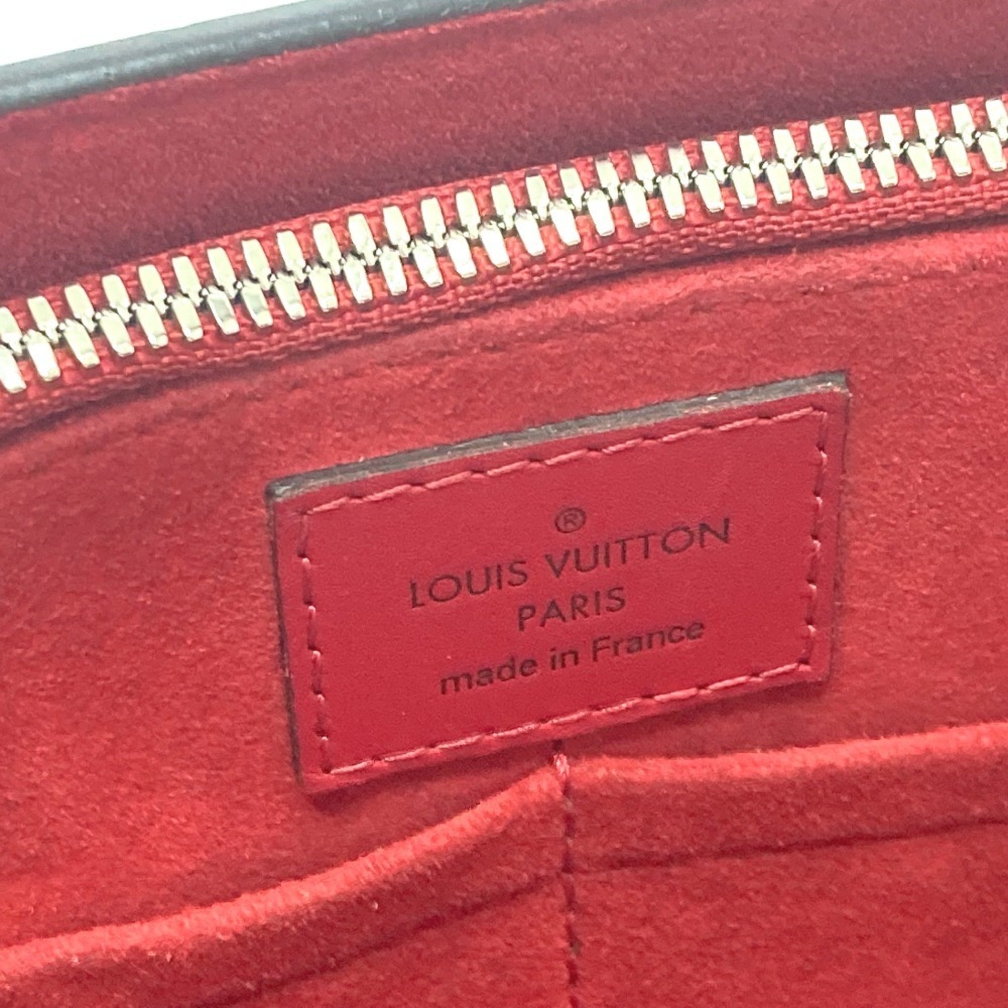 Louis Vuitton Red Color Leather Tote Bag