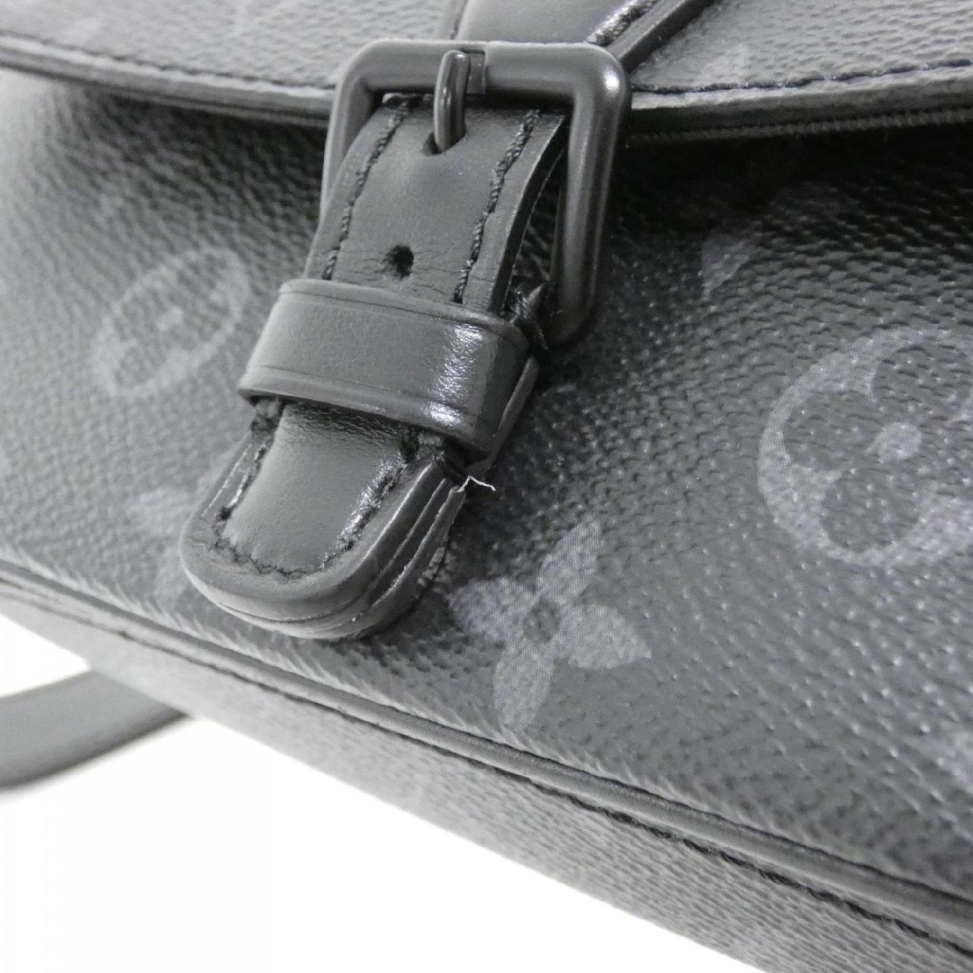 Louis Vuitton Black Coated Canvas Shoulder Bag