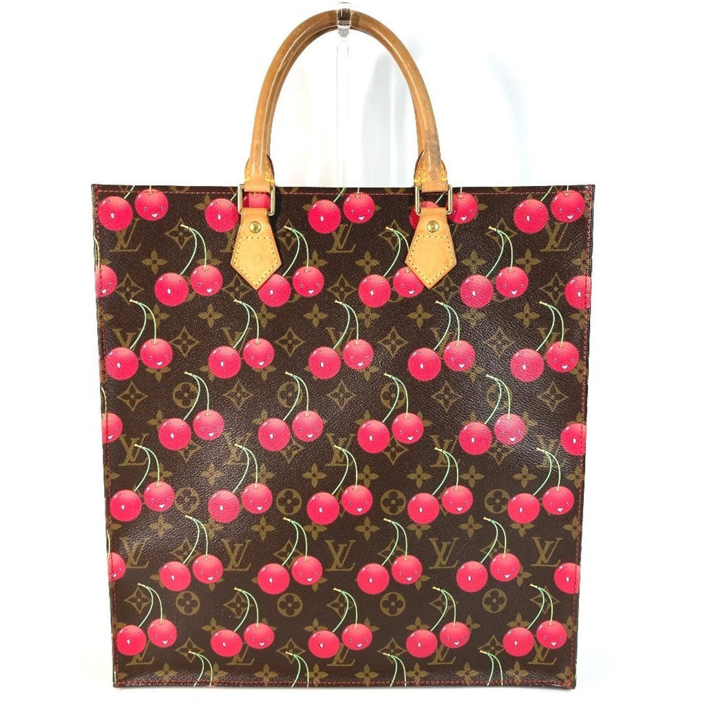 Louis Vuitton Brown Monogram Cherry Red Color Monogram Leather Shoulder Bag Tote Bag