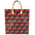Louis Vuitton Brown Monogram Cherry Red Color Monogram Leather Shoulder Bag Tote Bag