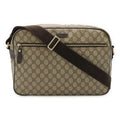 Gucci Gg Plus Beige Dark Brown Gg Supreme Leather Shoulder Bag (Pre-Owned)