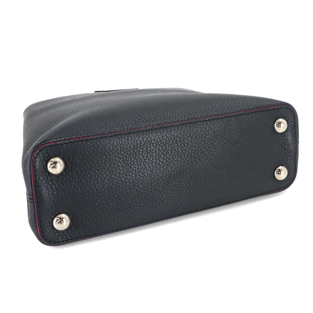 Louis Vuitton Navy Leather Handbag Shoulder Bag