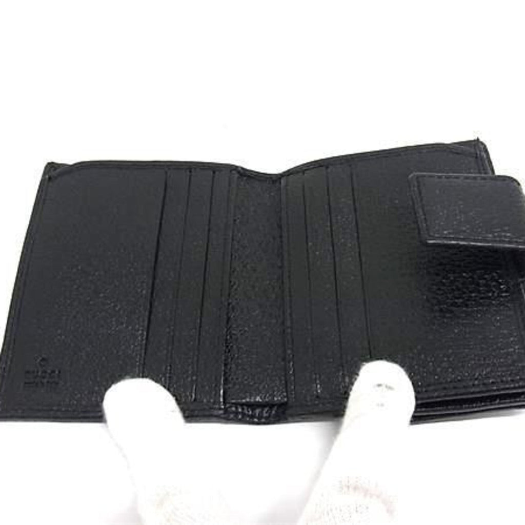 Gucci Black Canvas Leather Wallet (Bi-Fold) (Pre-Owned)