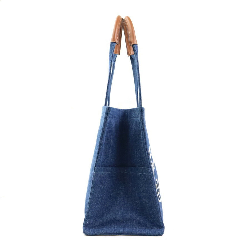 Celine Blue Denim Leather Shoulder Bag