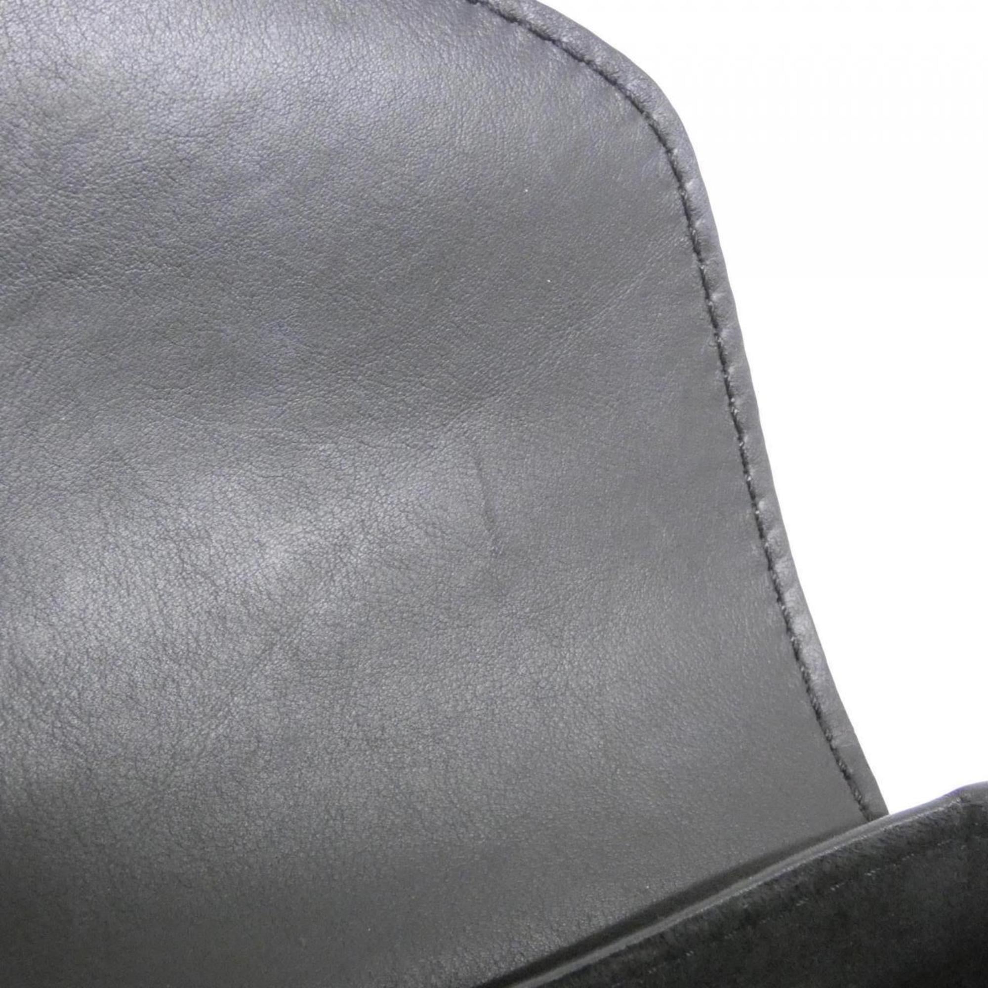 Louis Vuitton Black Leather Pochette Pouch Shoulder Bag