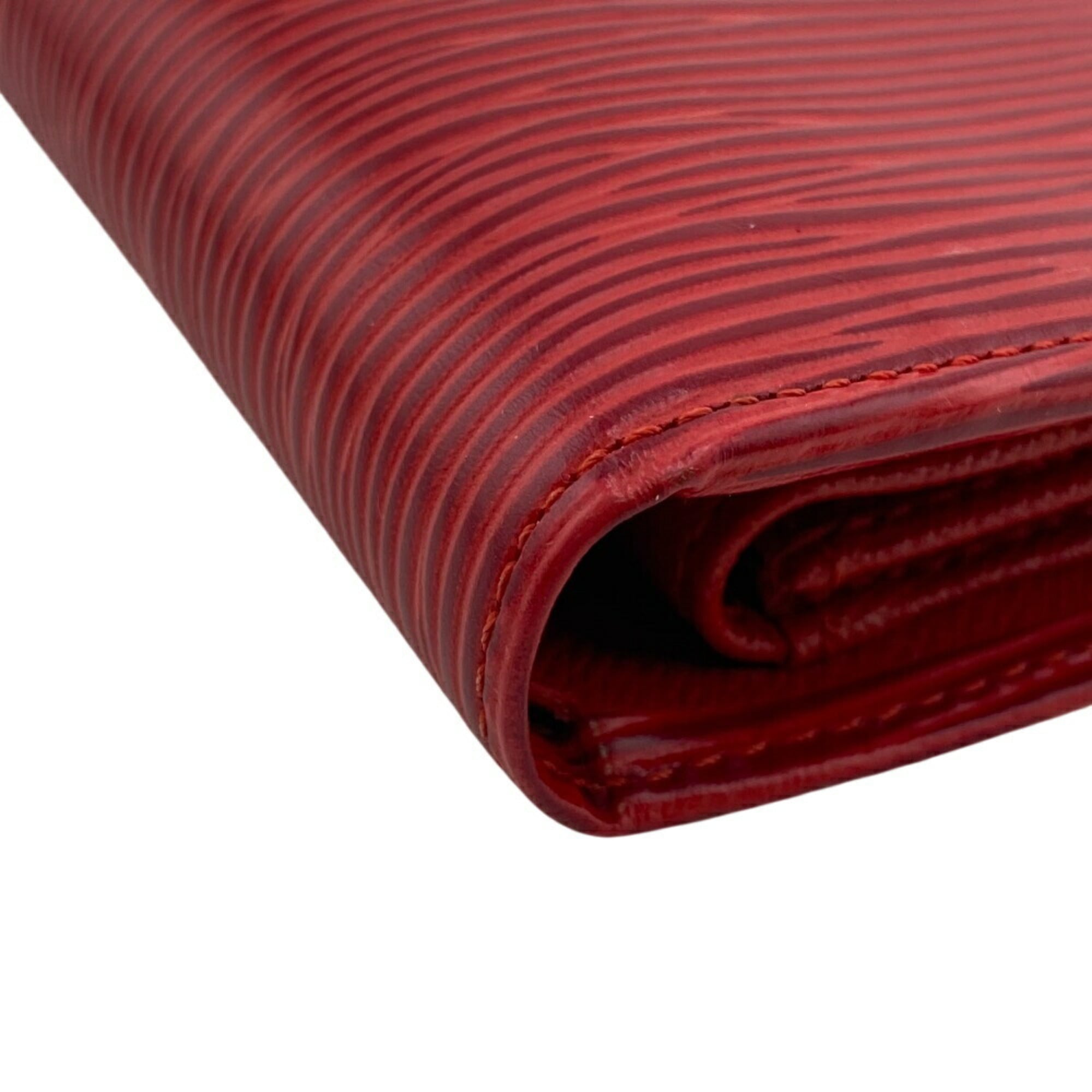Louis Vuitton Castilian Red Red Color Leather Wallet