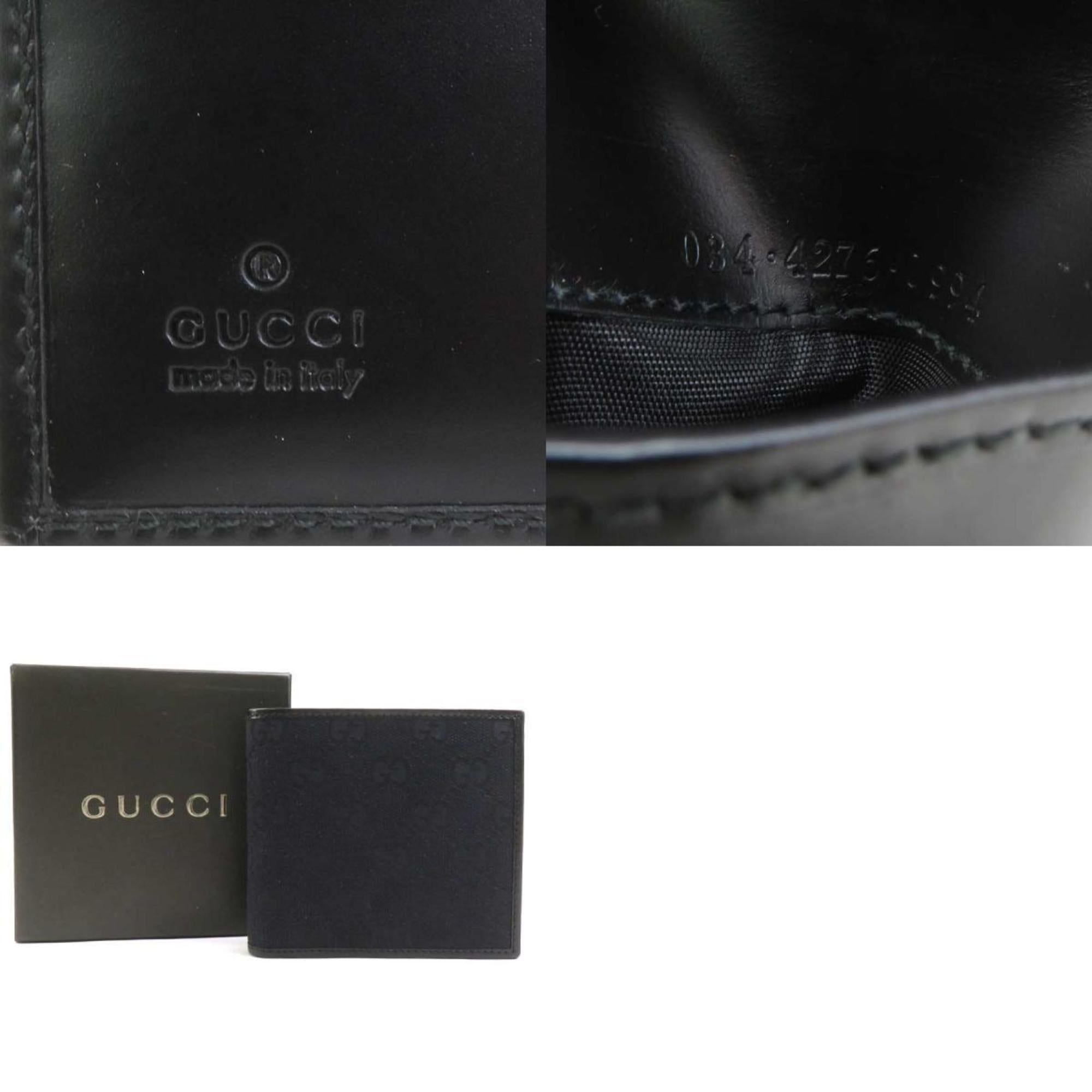 Gucci Black Gg Canvas Wallet (Bi-Fold) (Pre-Owned)