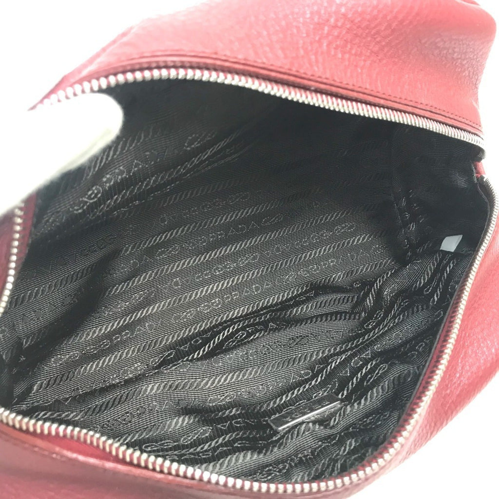 Prada Red Color Leather Pouch