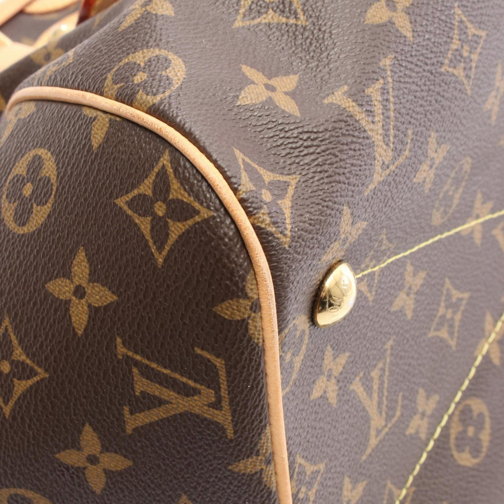 Louis Vuitton Brown Monogram Pvc Coated Canvas Leather Handbag