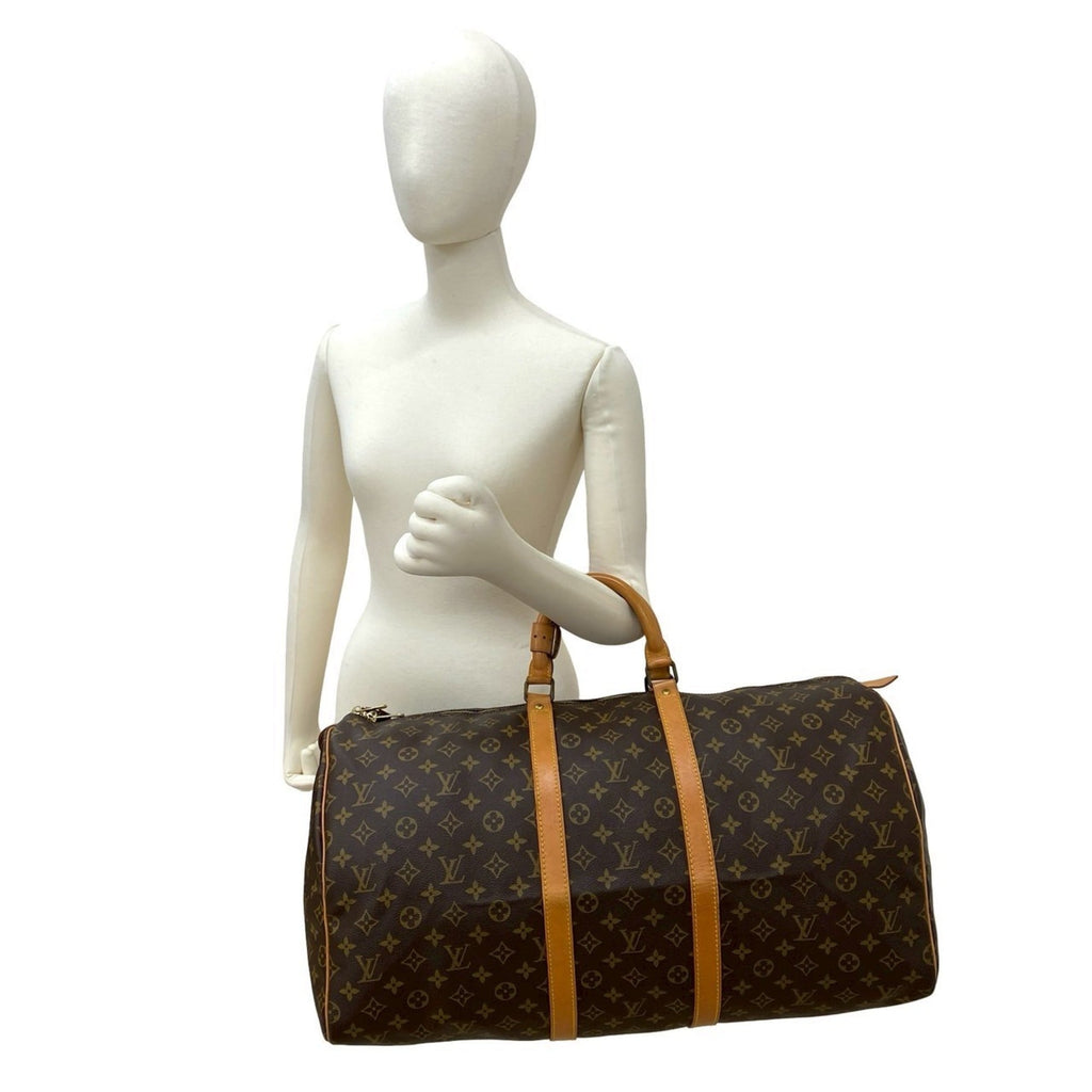Louis Vuitton Brown Leather Pvc Boston Bag