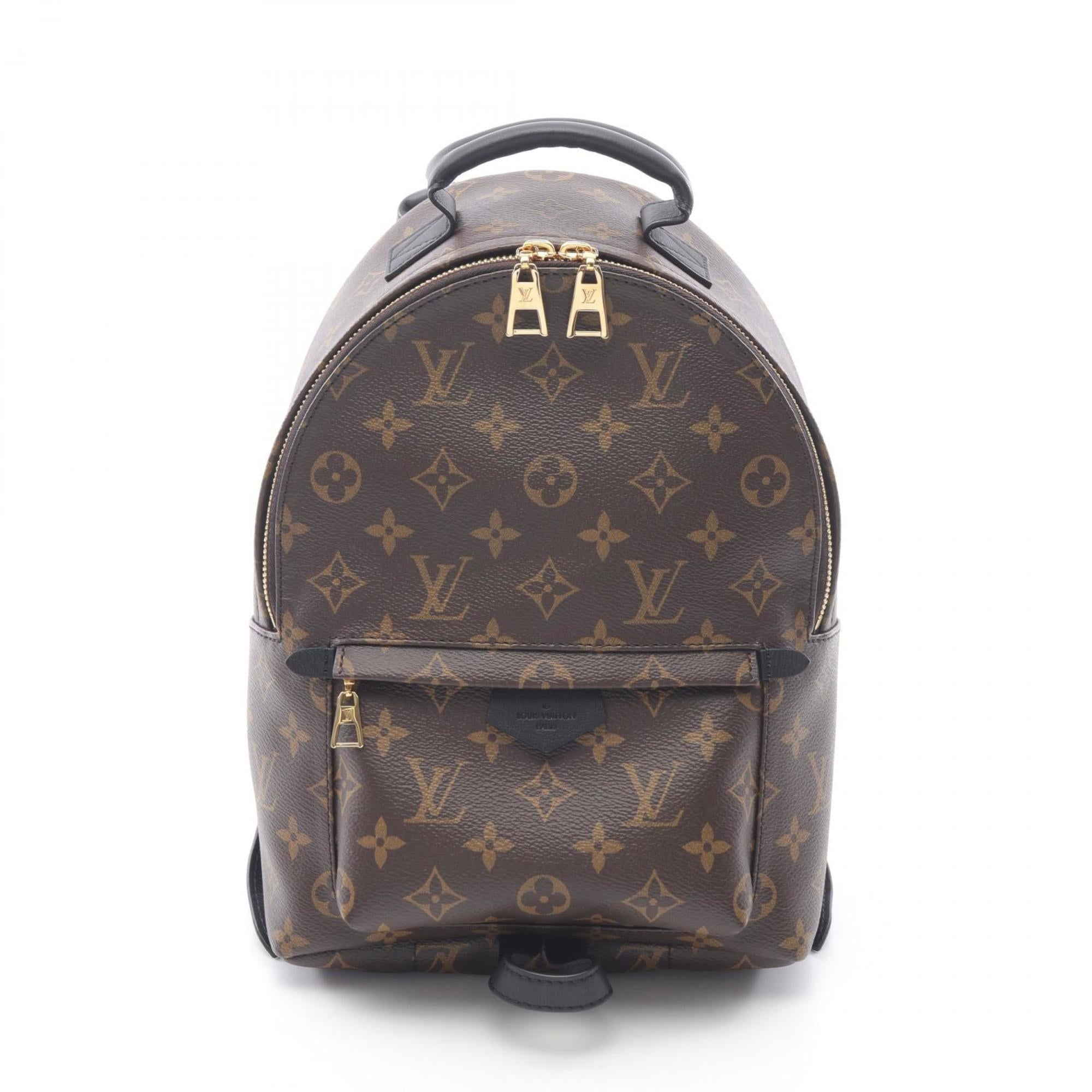Louis Vuitton Black Brown Monogram Coated Canvas Backpack