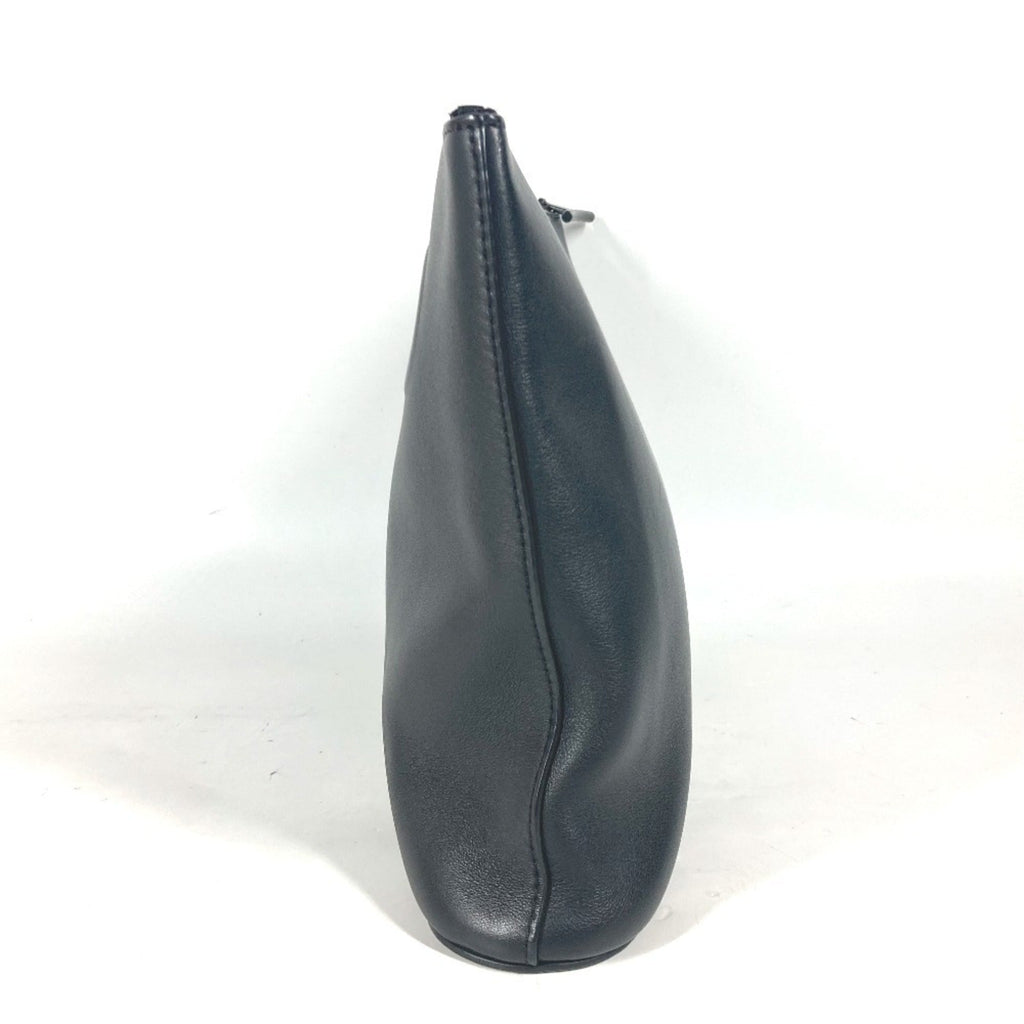 Louis Vuitton Black Leather Clutch Bag Pochette Pouch