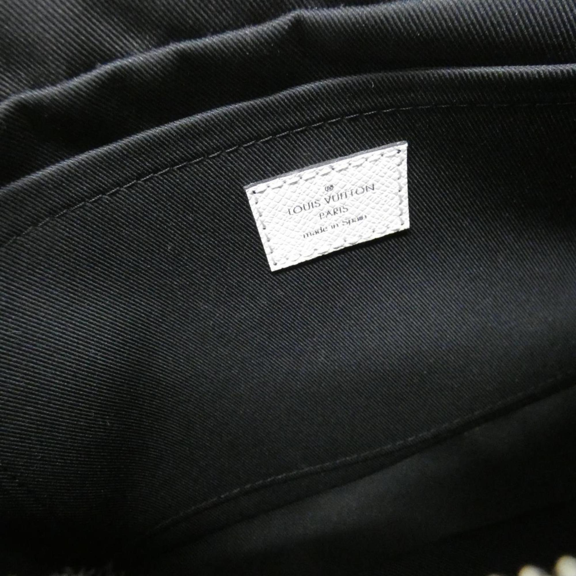 Louis Vuitton White Coated Canvas Leather Shoulder Bag