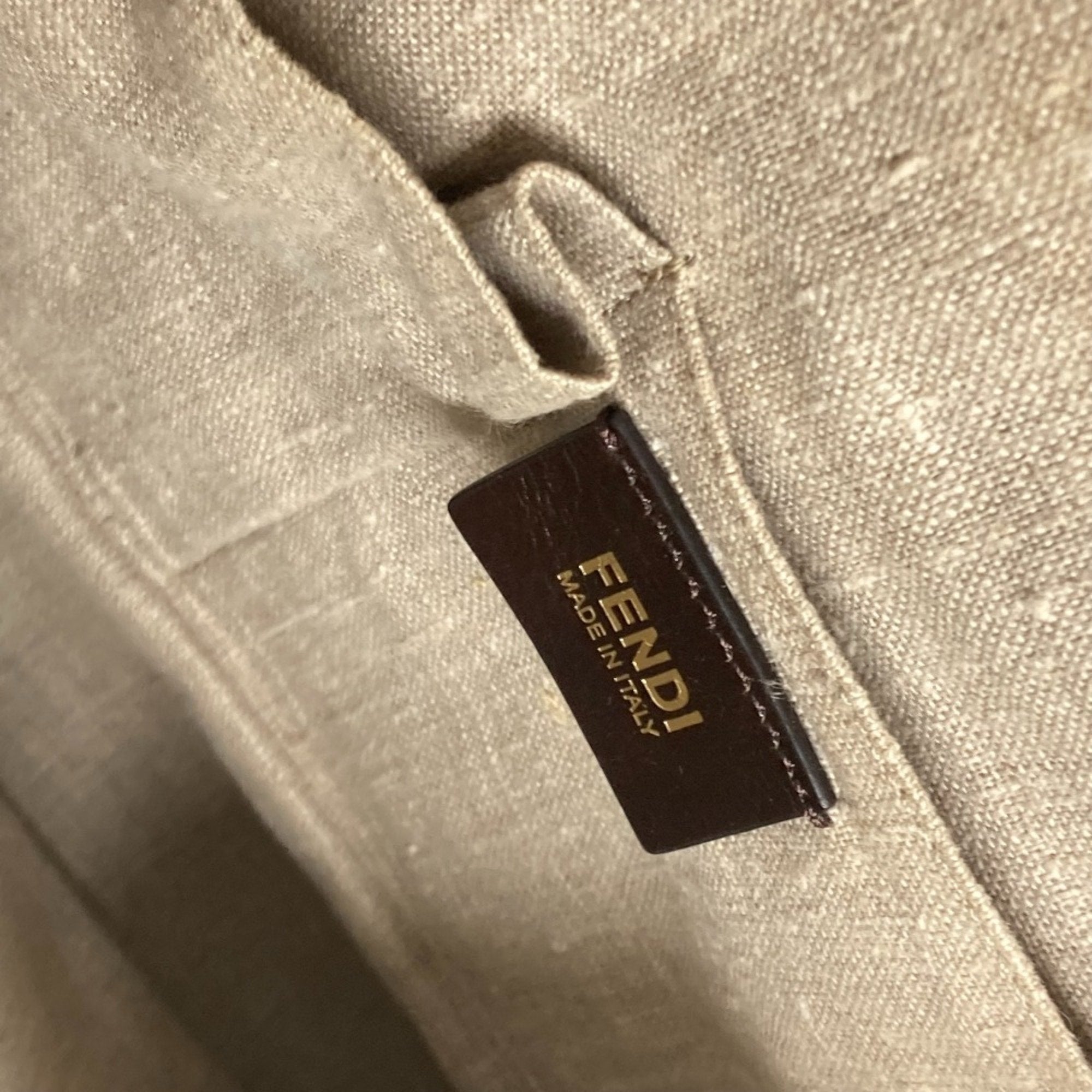 Fendi Beige Leather Shoulder Bag