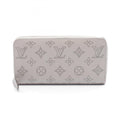 Louis Vuitton Gray Metallic Mahina Leather Leather Long Wallet