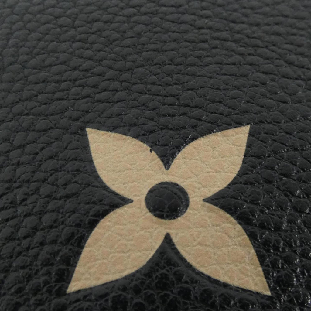 Louis Vuitton Beige Bicolor Black Leather Long Wallet