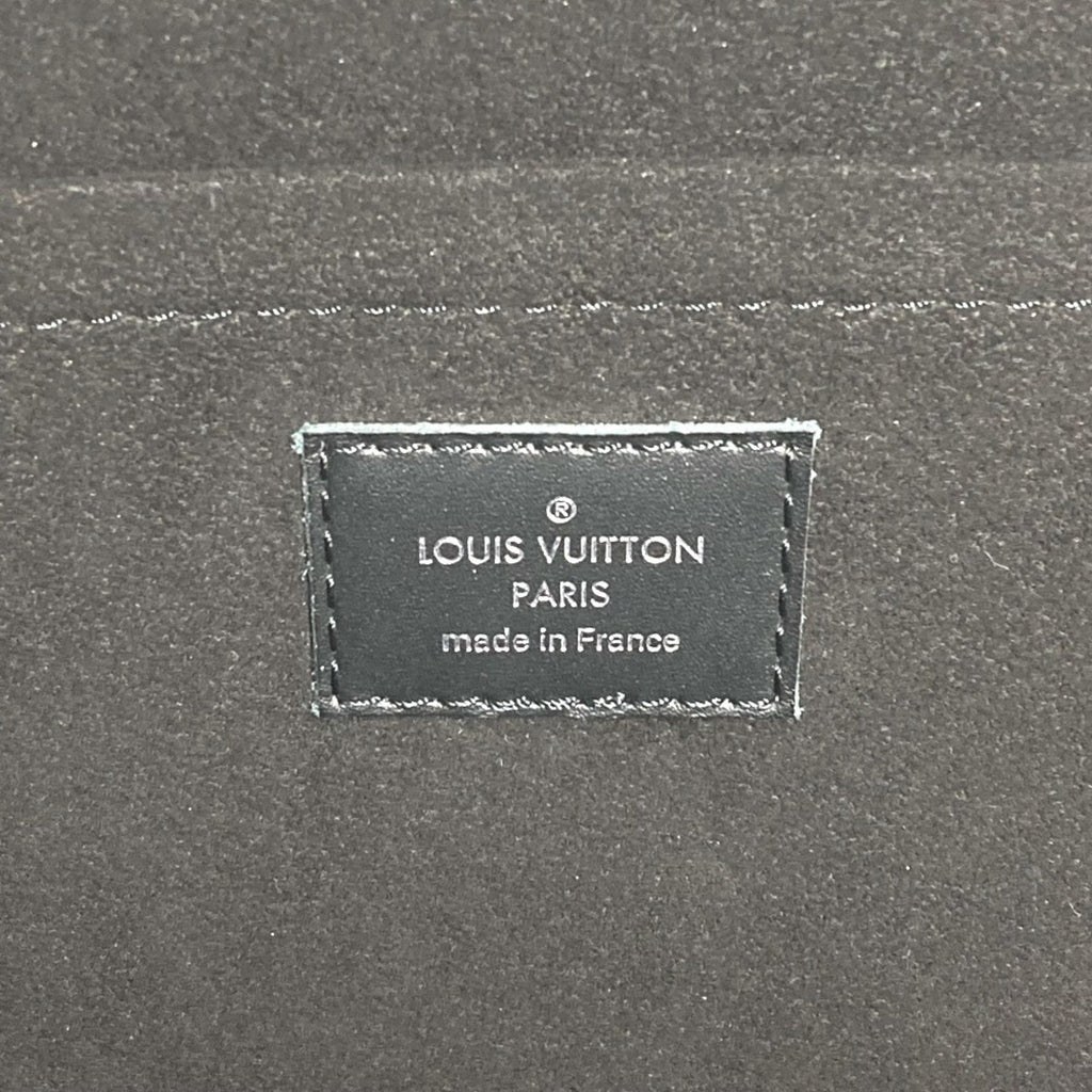 Louis Vuitton Black Yellow Epi Leather Clutch Bag Pochette Pouch