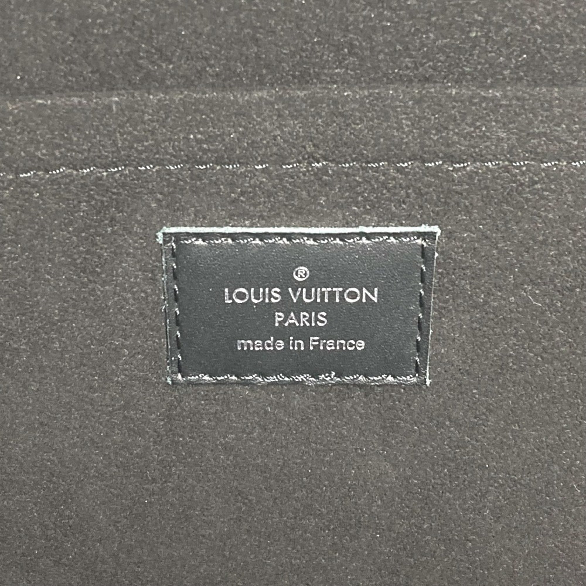 Louis Vuitton Black Yellow Epi Leather Clutch Bag Pochette Pouch